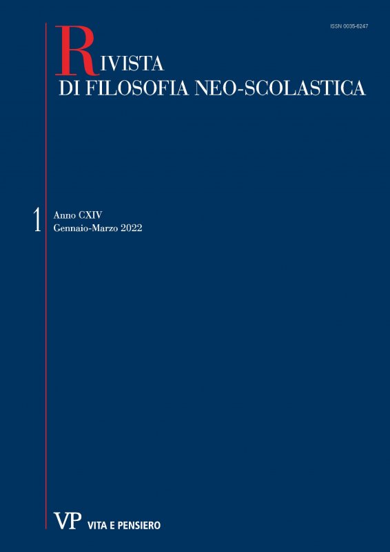 RIVISTA DI FILOSOFIA NEO-SCOLASTICA - 2022 - 1